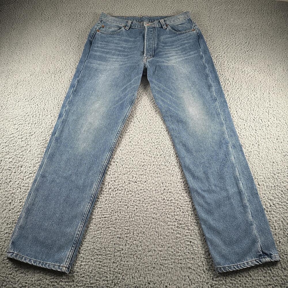Bliss And Mischief Straight Jeans Womens 30 Blue High Rise Medium Wash USA Denim